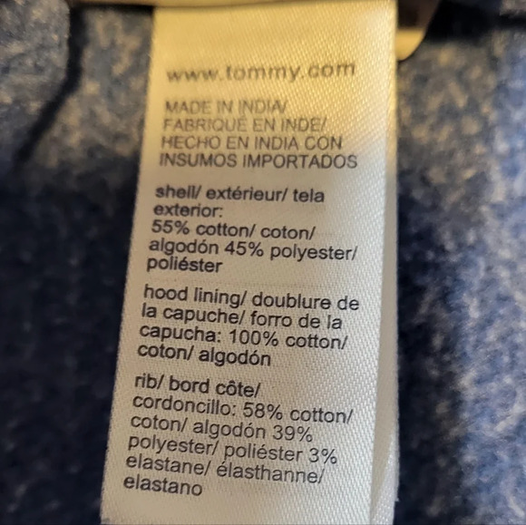 VTG Tommy Hilfiger pullover hooded sweatshirt, red whit blue mens size XLG - Picture 8 of 11